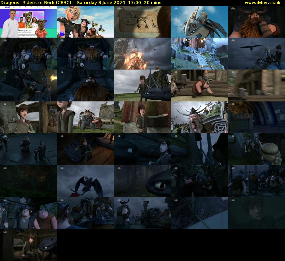 Dragons: Riders of Berk (CBBC) Saturday 8 June 2024 17:00 - 17:20