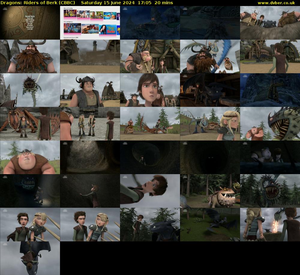 Dragons: Riders of Berk (CBBC) Saturday 15 June 2024 17:05 - 17:25