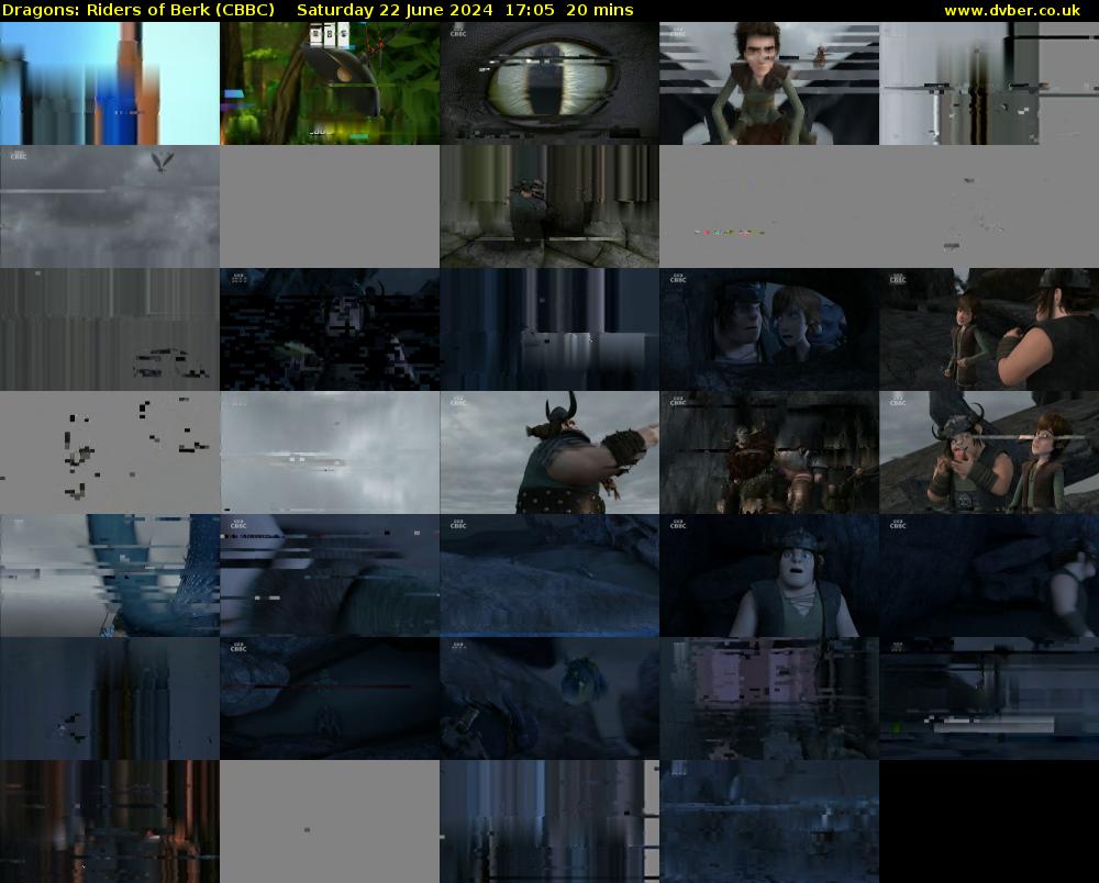 Dragons: Riders of Berk (CBBC) Saturday 22 June 2024 17:05 - 17:25