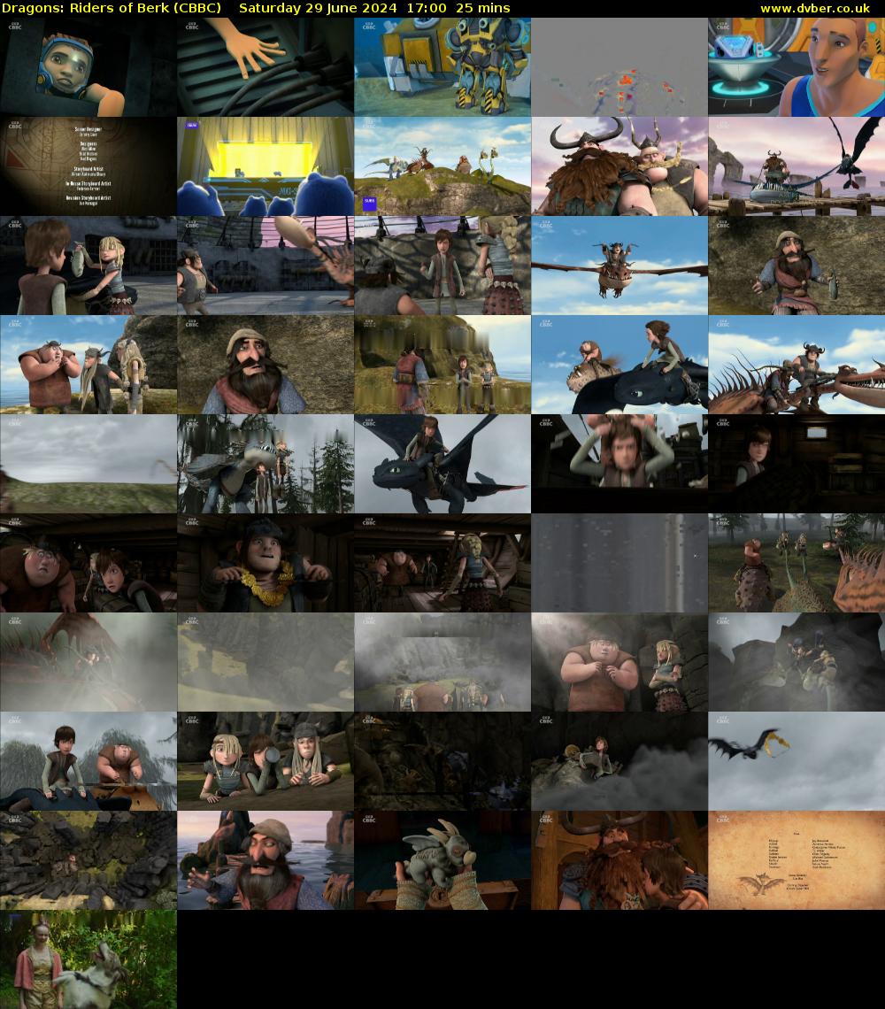 Dragons: Riders of Berk (CBBC) Saturday 29 June 2024 17:00 - 17:25