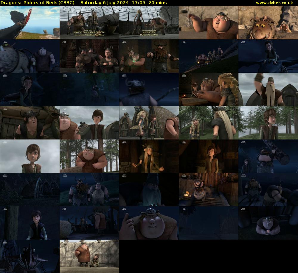 Dragons: Riders of Berk (CBBC) Saturday 6 July 2024 17:05 - 17:25