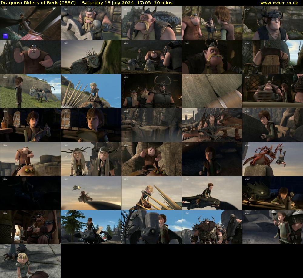 Dragons: Riders of Berk (CBBC) Saturday 13 July 2024 17:05 - 17:25