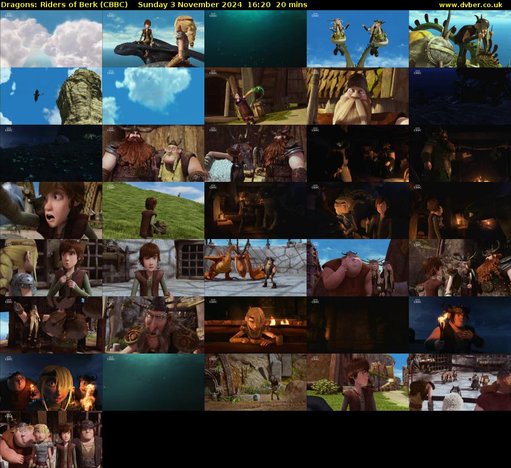 Dragons: Riders of Berk (CBBC) Sunday 3 November 2024 16:20 - 16:40
