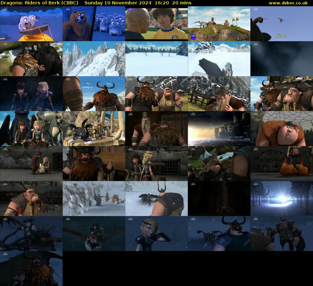 Dragons: Riders of Berk (CBBC) Sunday 10 November 2024 16:20 - 16:40