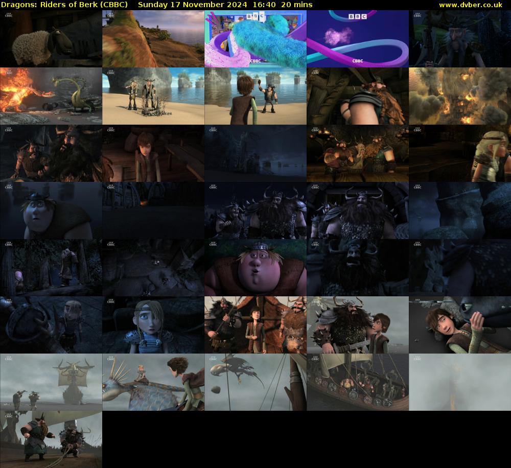 Dragons: Riders of Berk (CBBC) Sunday 17 November 2024 16:40 - 17:00