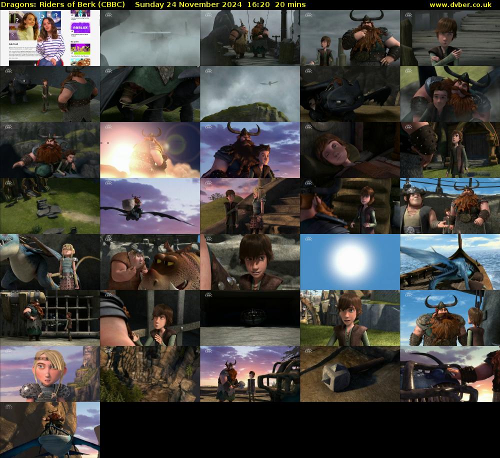 Dragons: Riders of Berk (CBBC) Sunday 24 November 2024 16:20 - 16:40