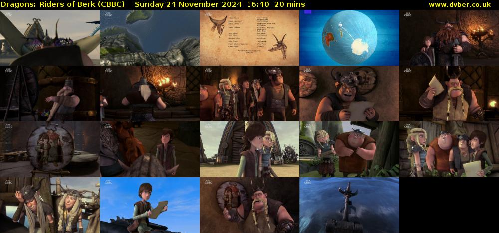 Dragons: Riders of Berk (CBBC) Sunday 24 November 2024 16:40 - 17:00