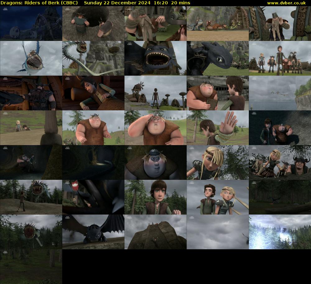 Dragons: Riders of Berk (CBBC) Sunday 22 December 2024 16:20 - 16:40