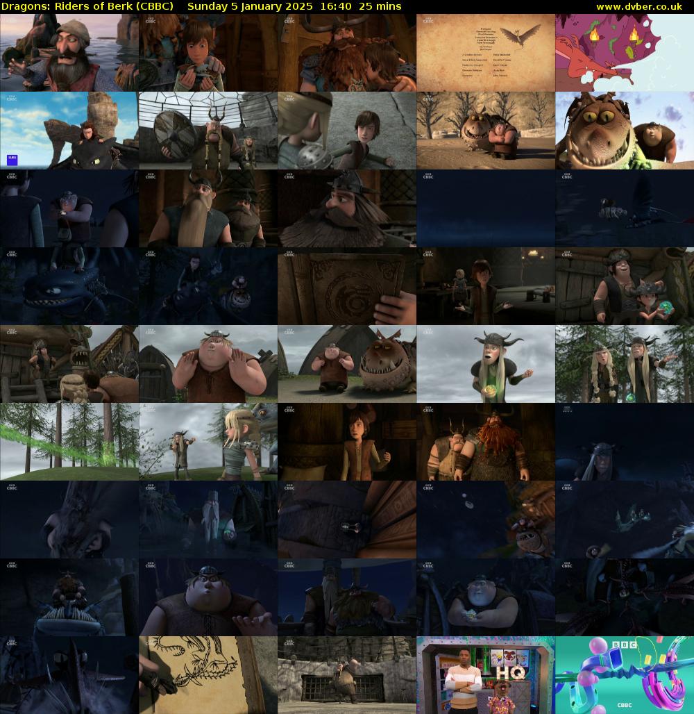 Dragons: Riders of Berk (CBBC) Sunday 5 January 2025 16:40 - 17:05