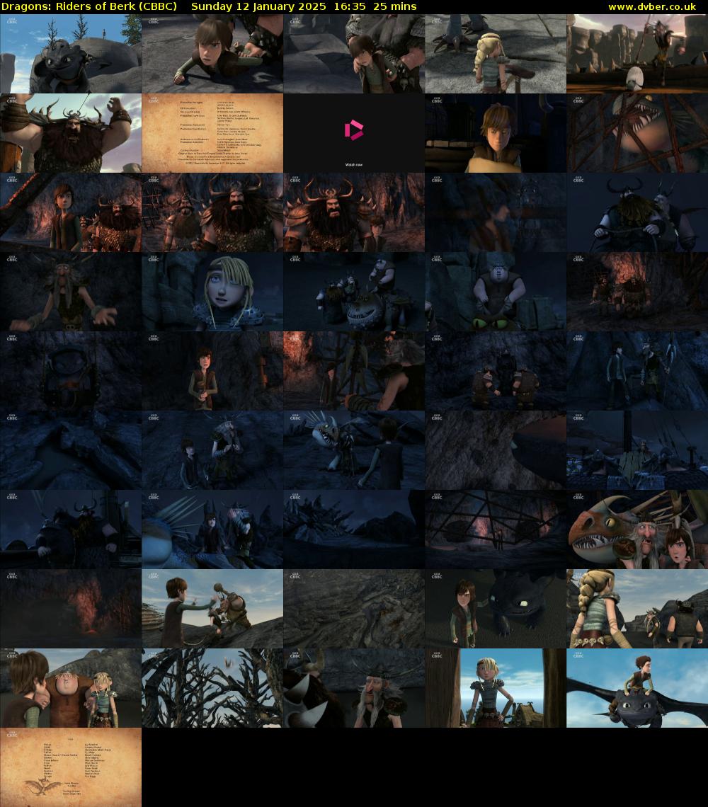 Dragons: Riders of Berk (CBBC) Sunday 12 January 2025 16:35 - 17:00