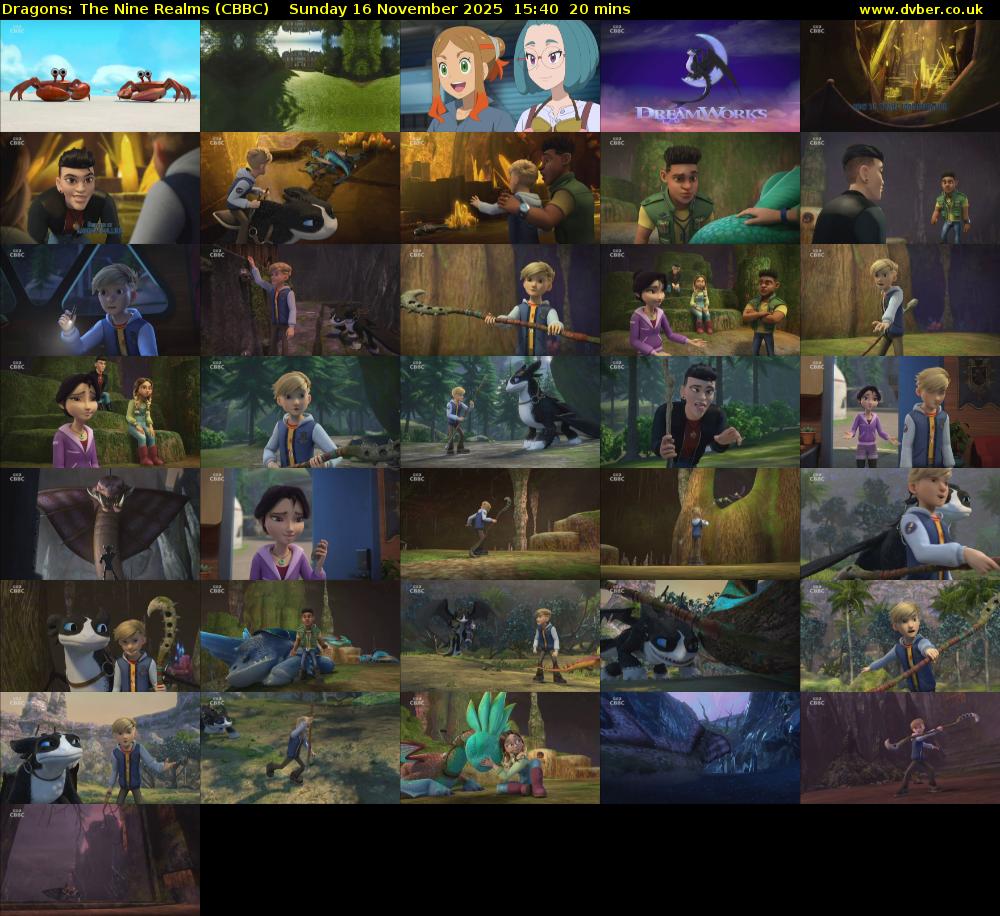 Dragons: The Nine Realms (CBBC) Sunday 16 November 2025 15:40 - 16:00