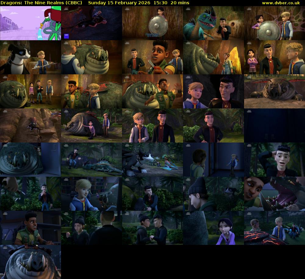 Dragons: The Nine Realms (CBBC) Sunday 15 February 2026 15:30 - 15:50