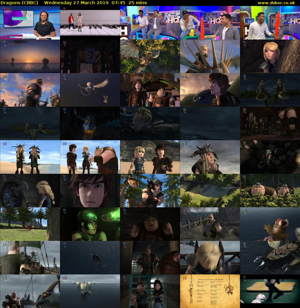 Dragons (CBBC) Wednesday 27 March 2019 07:45 - 08:10