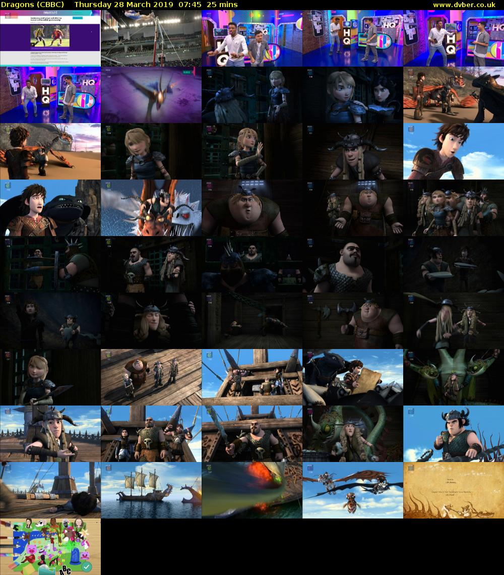 Dragons (CBBC) Thursday 28 March 2019 07:45 - 08:10