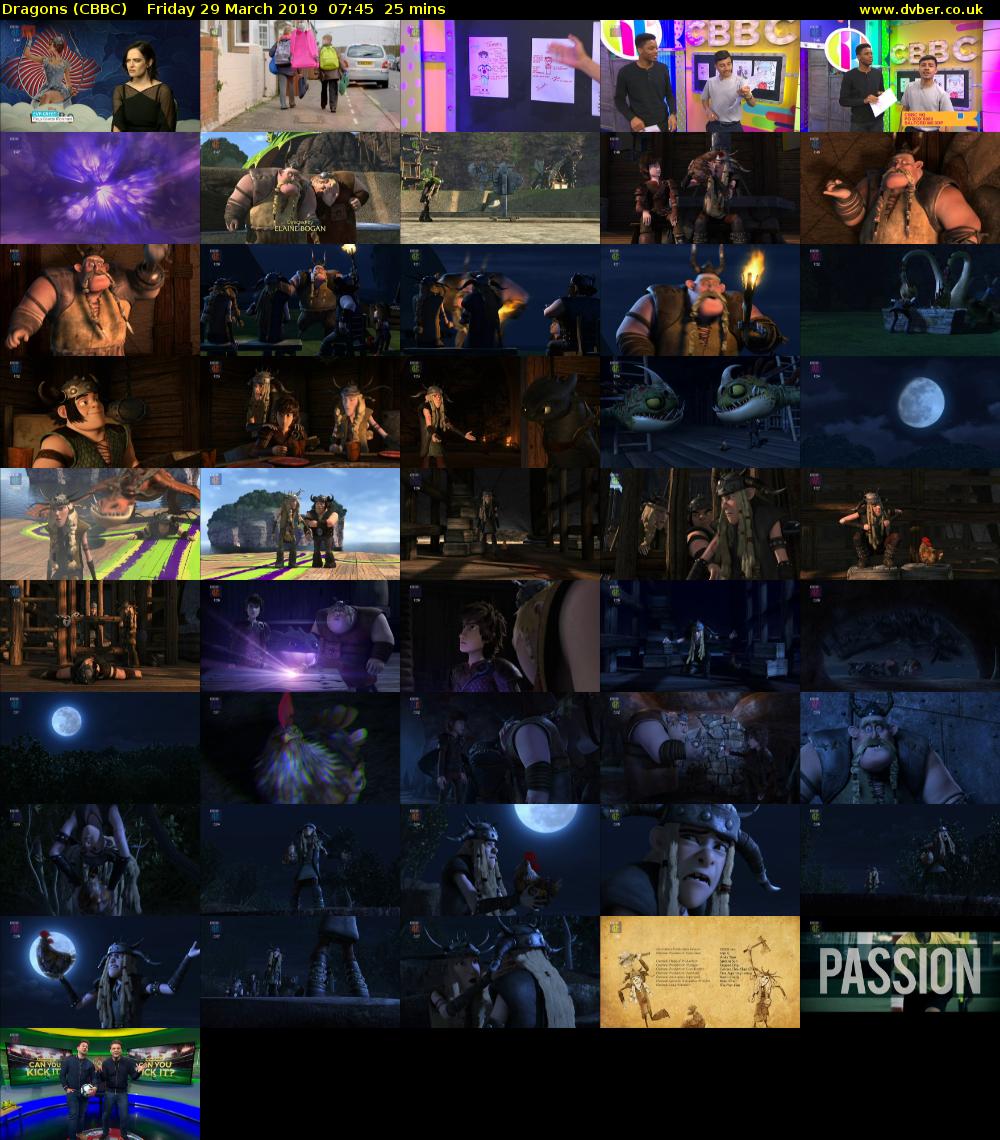 Dragons (CBBC) Friday 29 March 2019 07:45 - 08:10