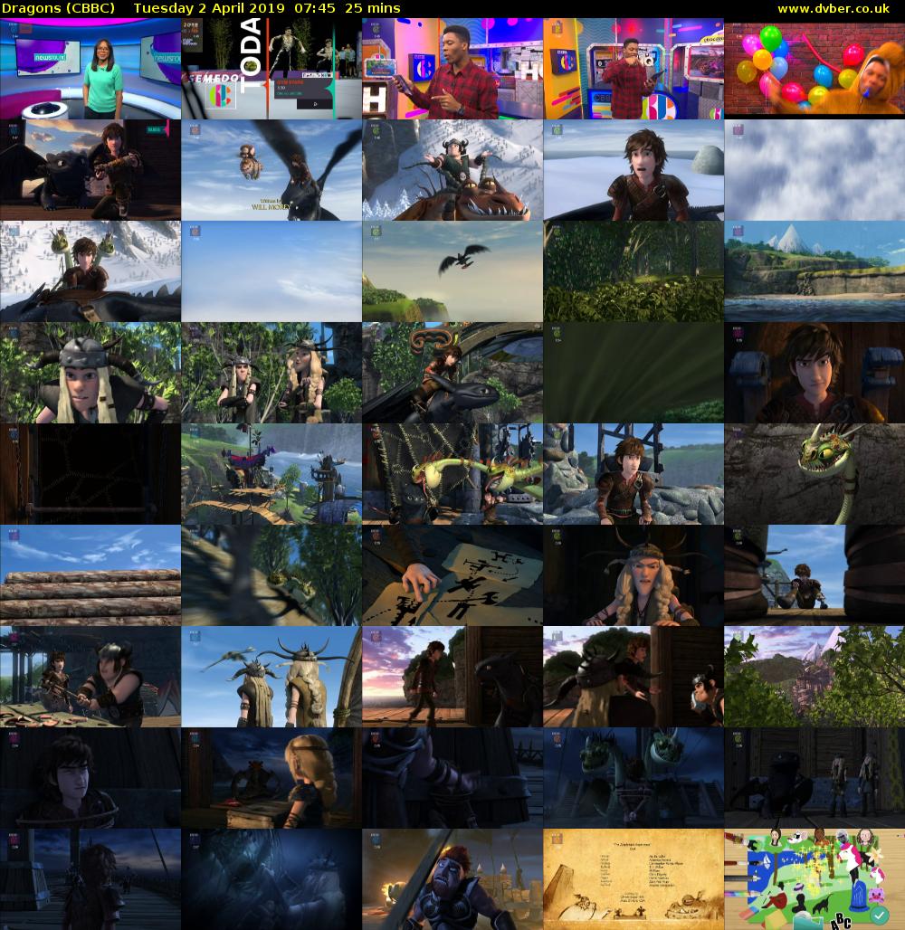 Dragons (CBBC) Tuesday 2 April 2019 07:45 - 08:10