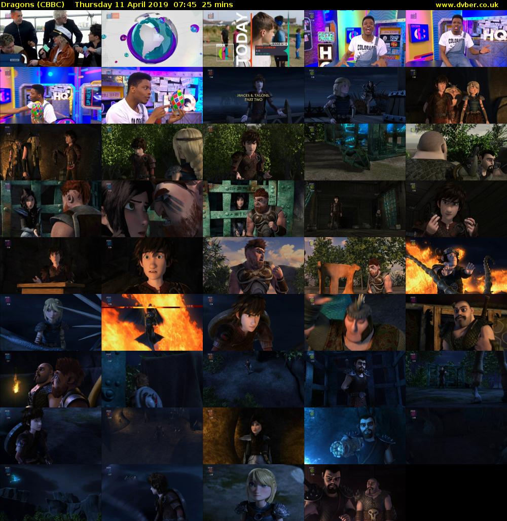 Dragons (CBBC) Thursday 11 April 2019 07:45 - 08:10