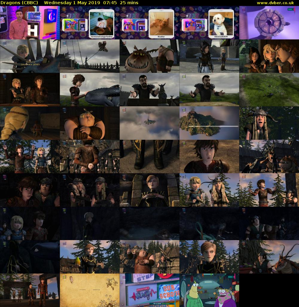Dragons (CBBC) Wednesday 1 May 2019 07:45 - 08:10