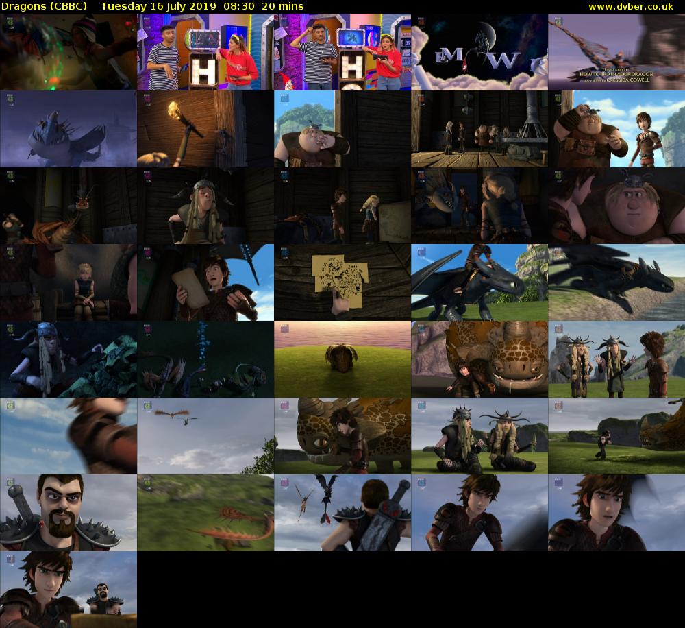 Dragons (CBBC) Tuesday 16 July 2019 08:30 - 08:50
