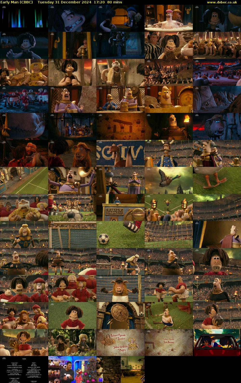 Early Man (CBBC) Tuesday 31 December 2024 17:20 - 18:40