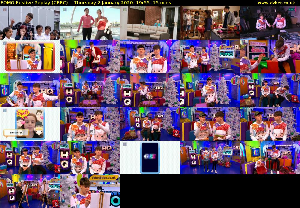 FOMO Festive Replay (CBBC) Thursday 2 January 2020 19:55 - 20:10