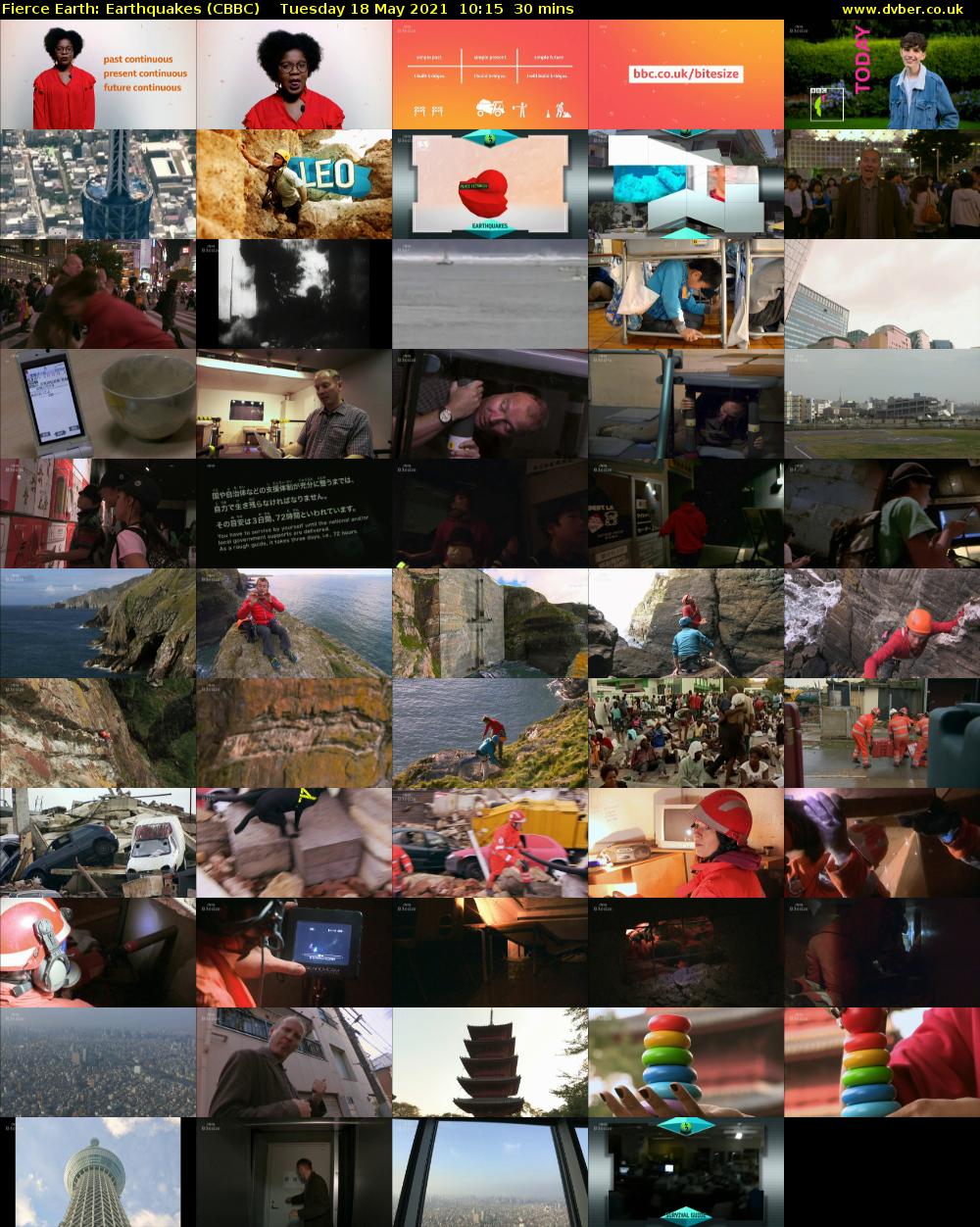 Fierce Earth: Earthquakes (CBBC) Tuesday 18 May 2021 10:15 - 10:45