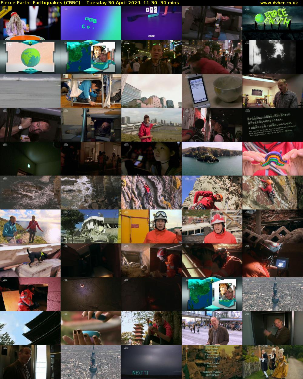 Fierce Earth: Earthquakes (CBBC) Tuesday 30 April 2024 11:30 - 12:00