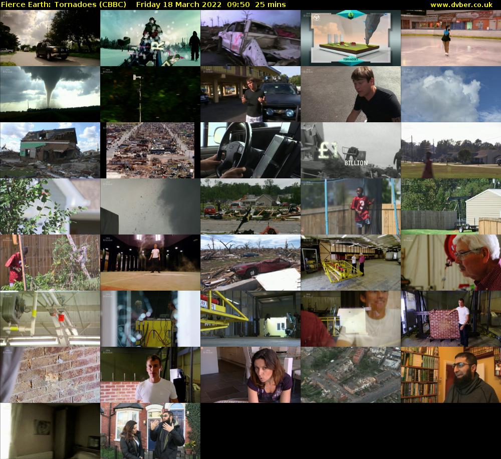 Fierce Earth: Tornadoes (CBBC) Friday 18 March 2022 09:50 - 10:15