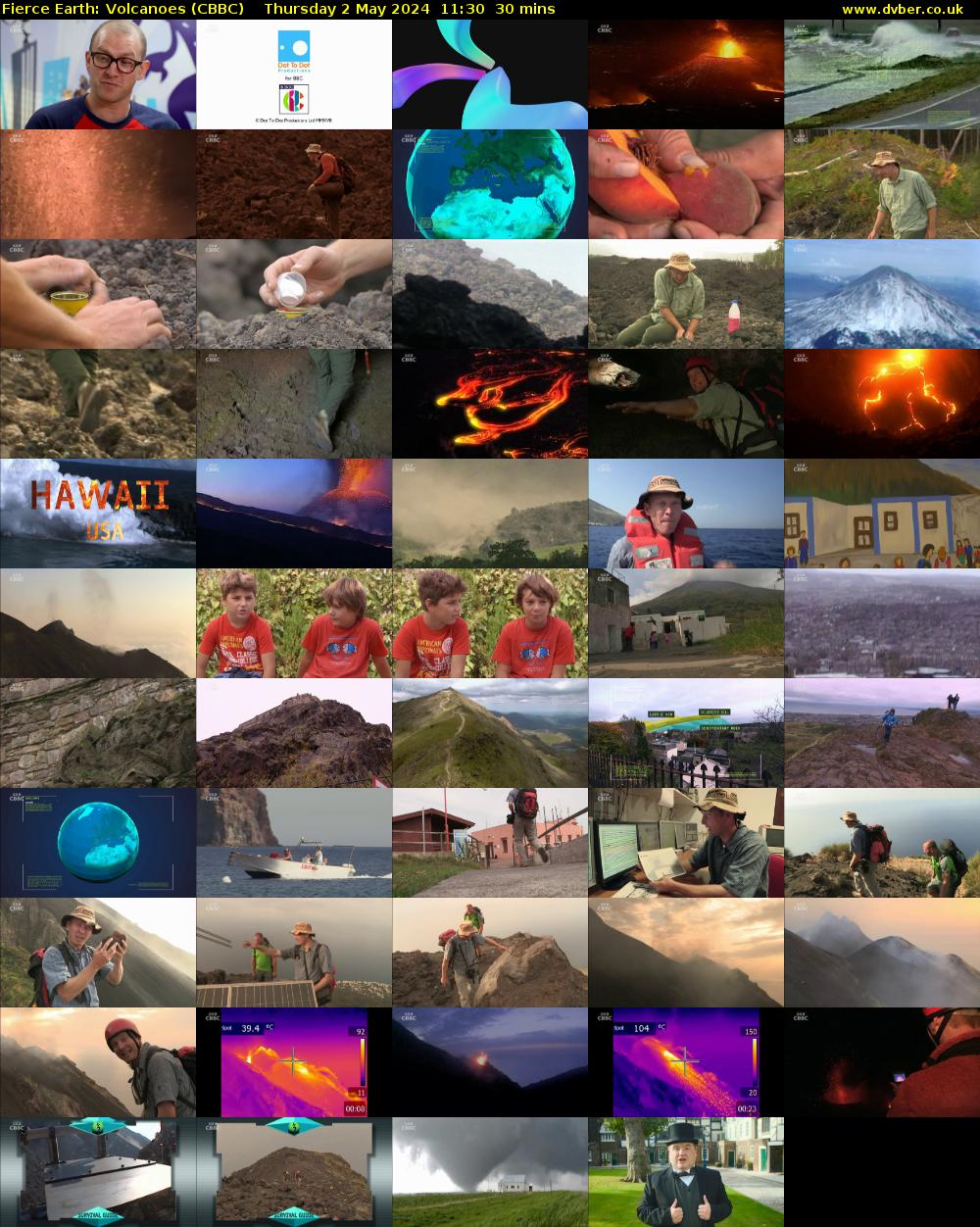 Fierce Earth: Volcanoes (CBBC) Thursday 2 May 2024 11:30 - 12:00