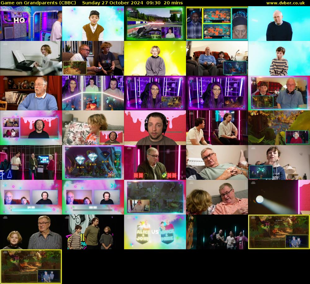 Game on Grandparents (CBBC) Sunday 27 October 2024 09:30 - 09:50