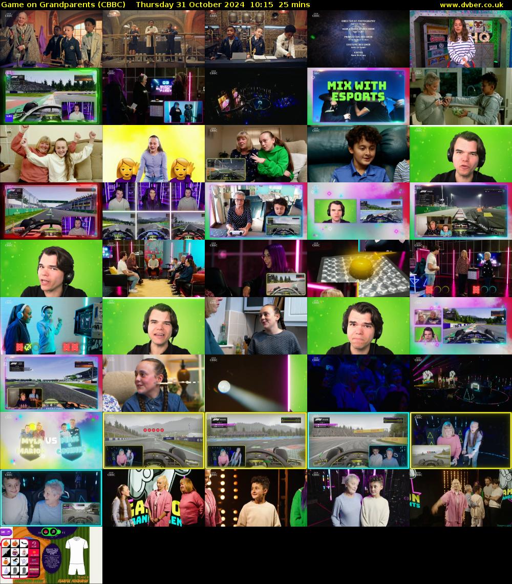 Game on Grandparents (CBBC) Thursday 31 October 2024 10:15 - 10:40
