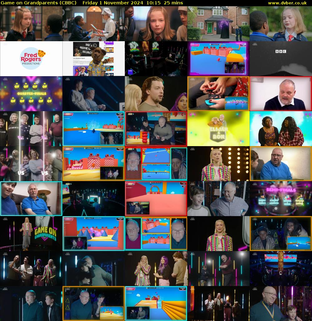 Game on Grandparents (CBBC) Friday 1 November 2024 10:15 - 10:40