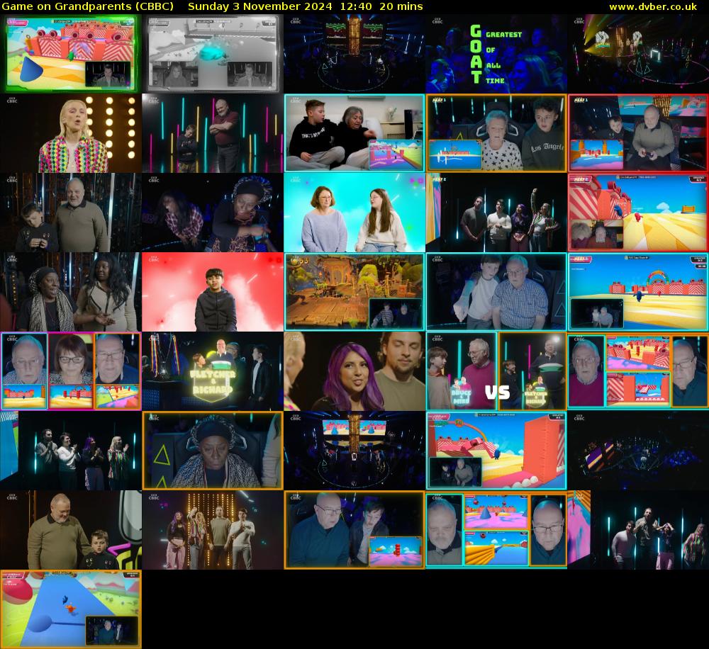 Game on Grandparents (CBBC) Sunday 3 November 2024 12:40 - 13:00