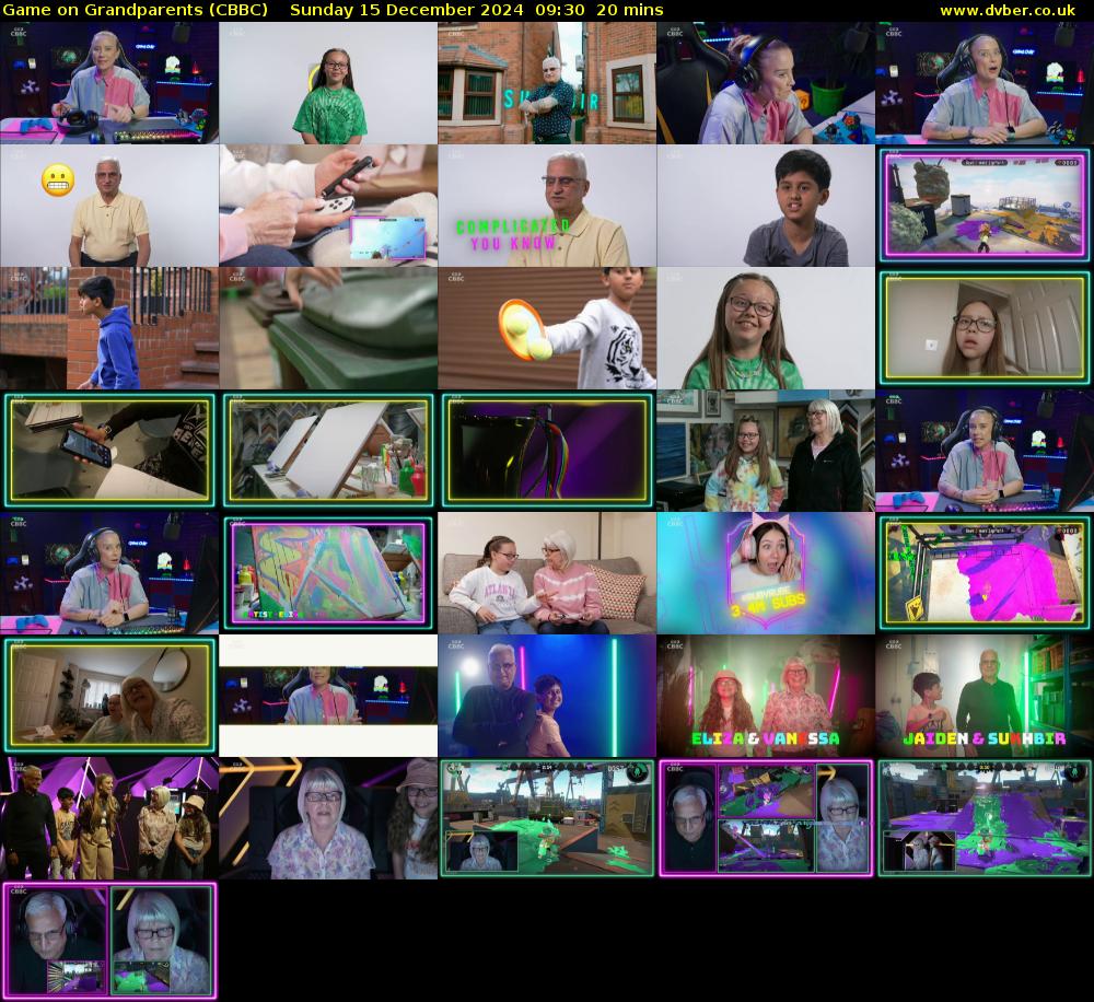 Game on Grandparents (CBBC) Sunday 15 December 2024 09:30 - 09:50