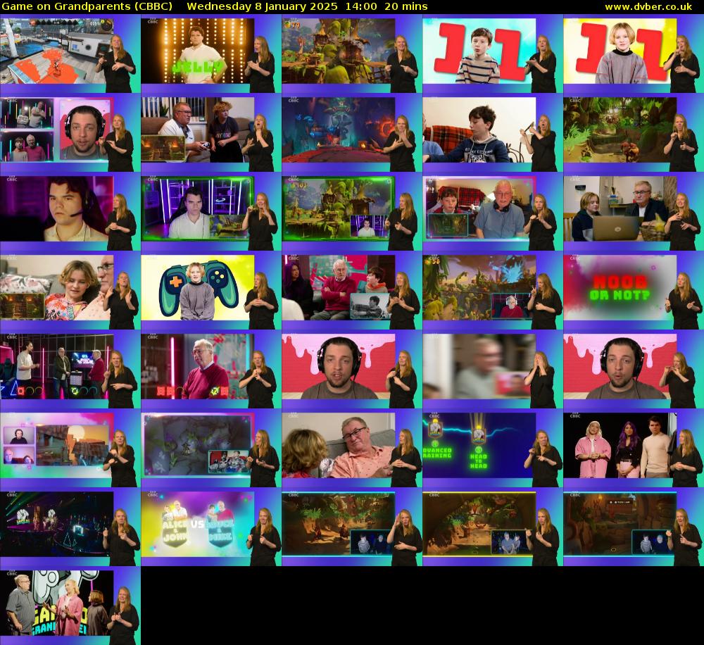 Game on Grandparents (CBBC) Wednesday 8 January 2025 14:00 - 14:20