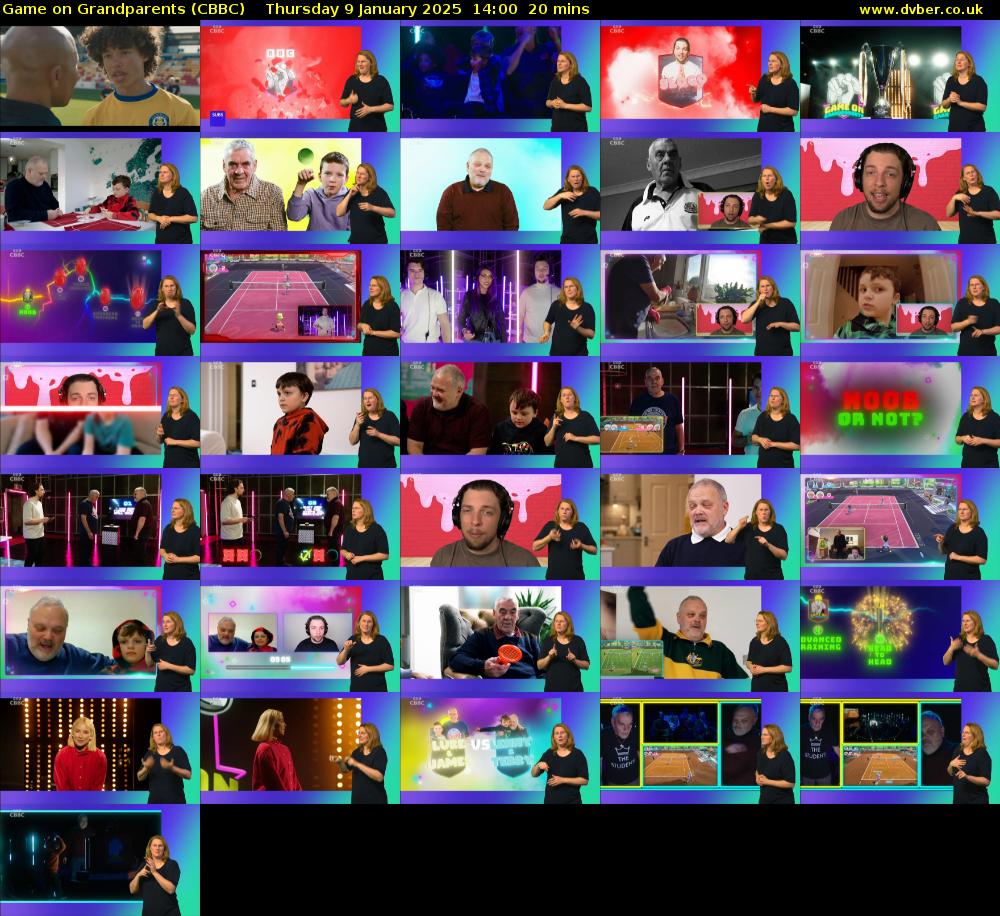 Game on Grandparents (CBBC) Thursday 9 January 2025 14:00 - 14:20