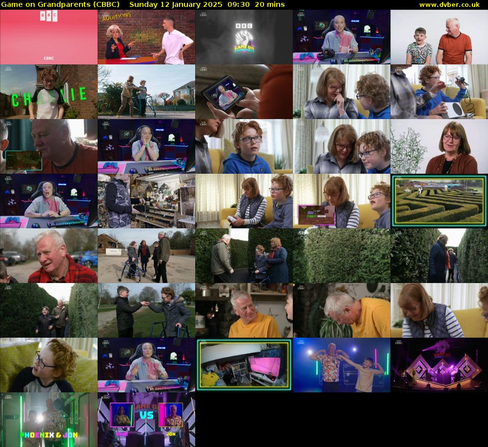 Game on Grandparents (CBBC) Sunday 12 January 2025 09:30 - 09:50