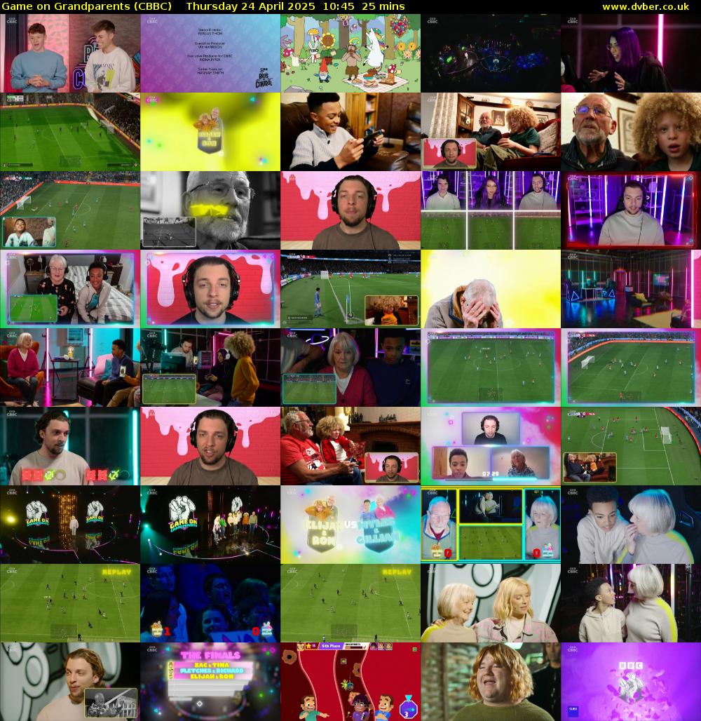Game on Grandparents (CBBC) Thursday 24 April 2025 10:45 - 11:10