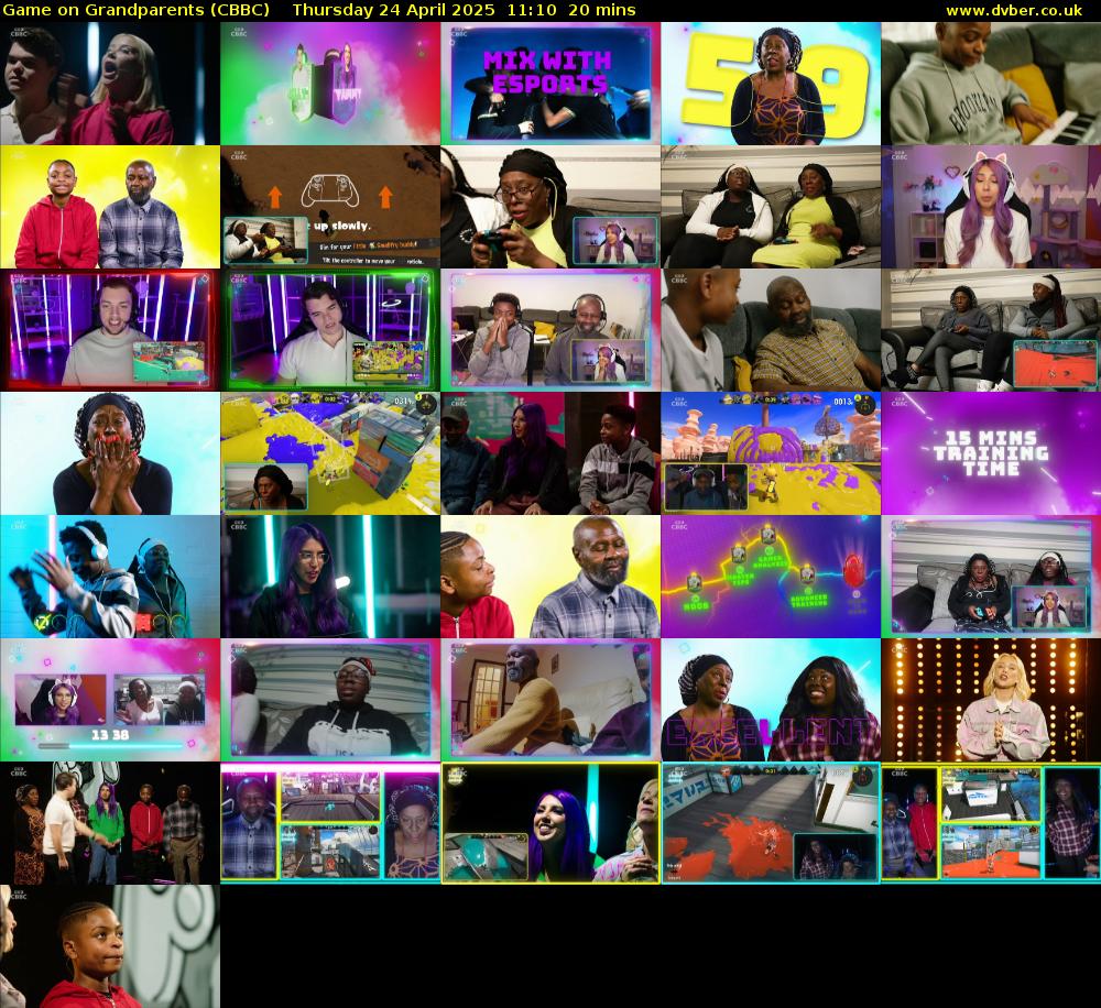 Game on Grandparents (CBBC) Thursday 24 April 2025 11:10 - 11:30