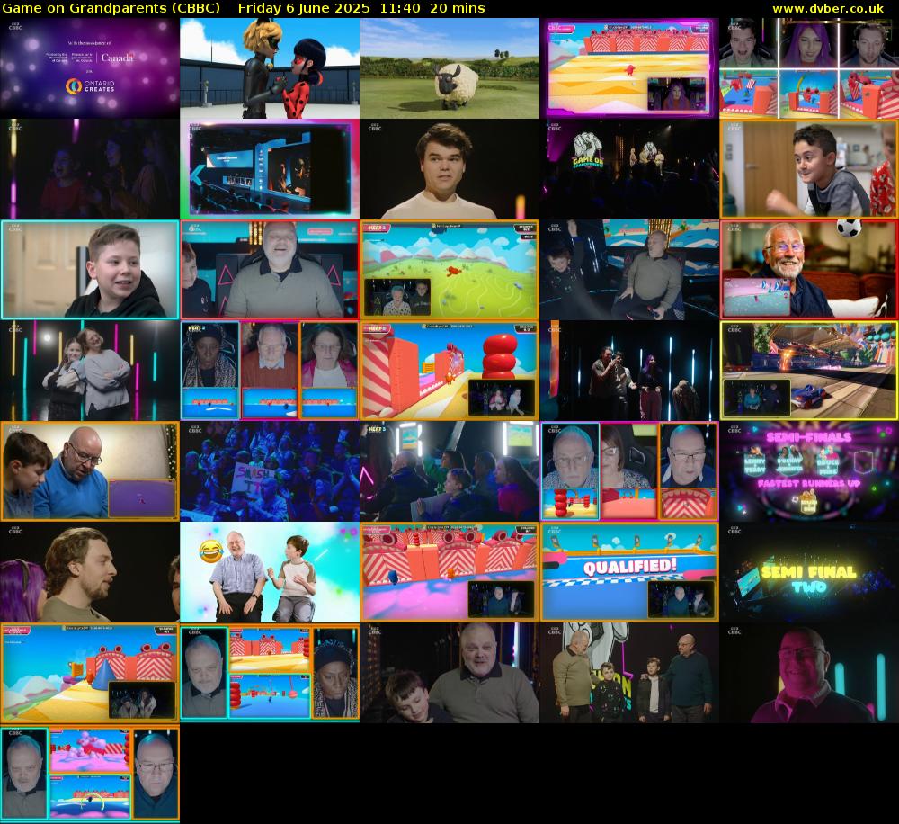 Game on Grandparents (CBBC) Friday 6 June 2025 11:40 - 12:00