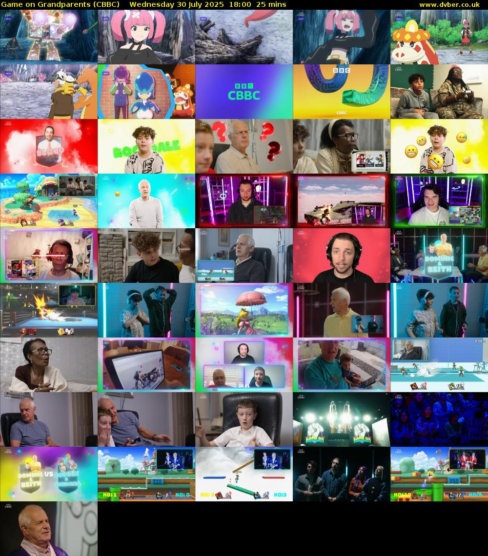 Game on Grandparents (CBBC) Wednesday 30 July 2025 18:00 - 18:25