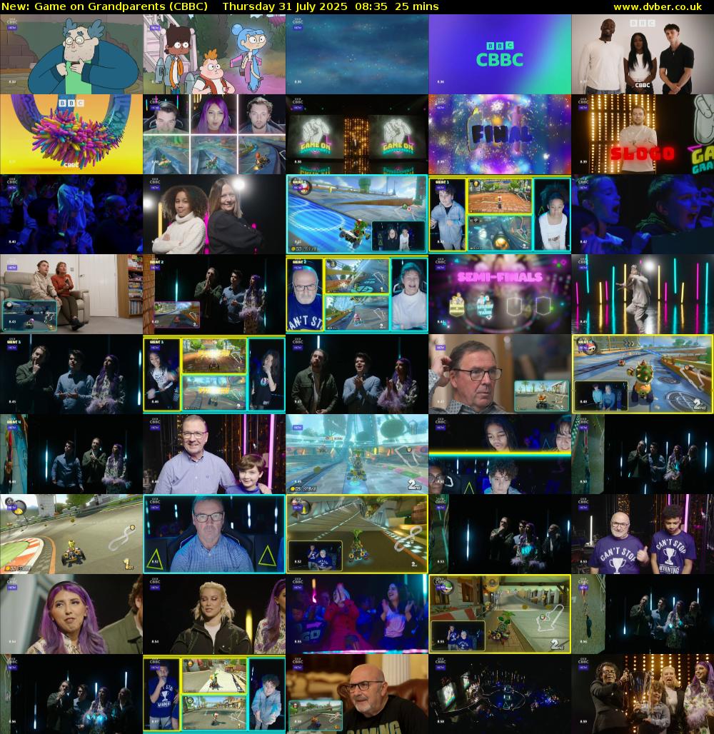 Game on Grandparents (CBBC) Thursday 31 July 2025 08:35 - 09:00