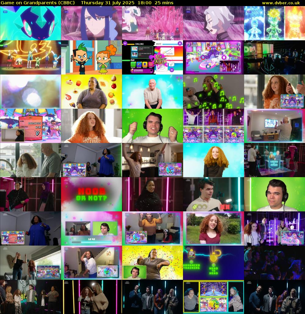 Game on Grandparents (CBBC) Thursday 31 July 2025 18:00 - 18:25