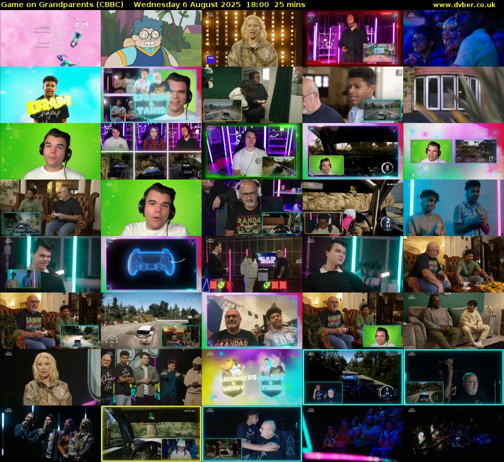 Game on Grandparents (CBBC) Wednesday 6 August 2025 18:00 - 18:25