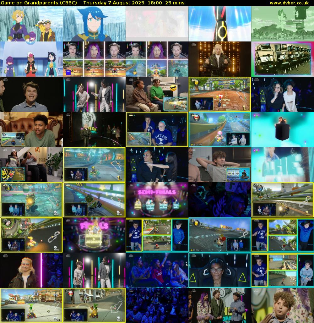 Game on Grandparents (CBBC) Thursday 7 August 2025 18:00 - 18:25
