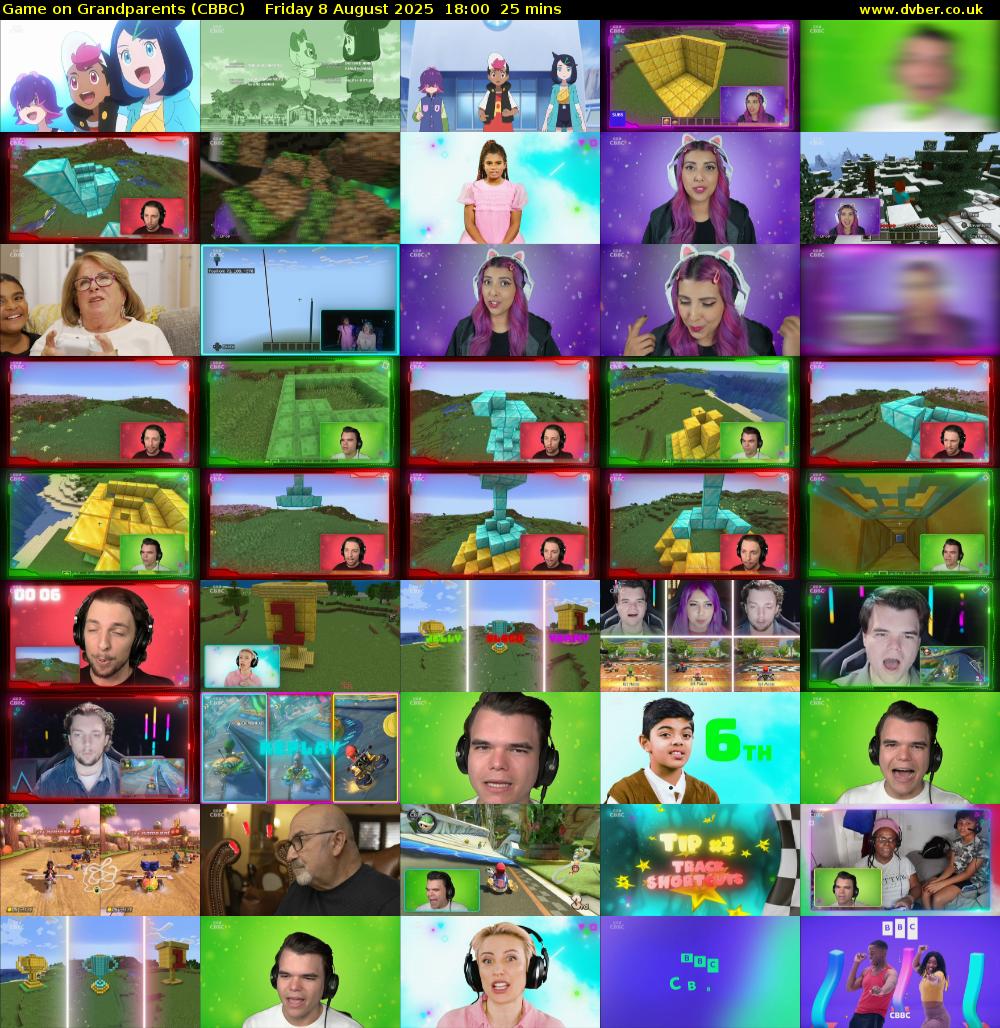 Game on Grandparents (CBBC) Friday 8 August 2025 18:00 - 18:25