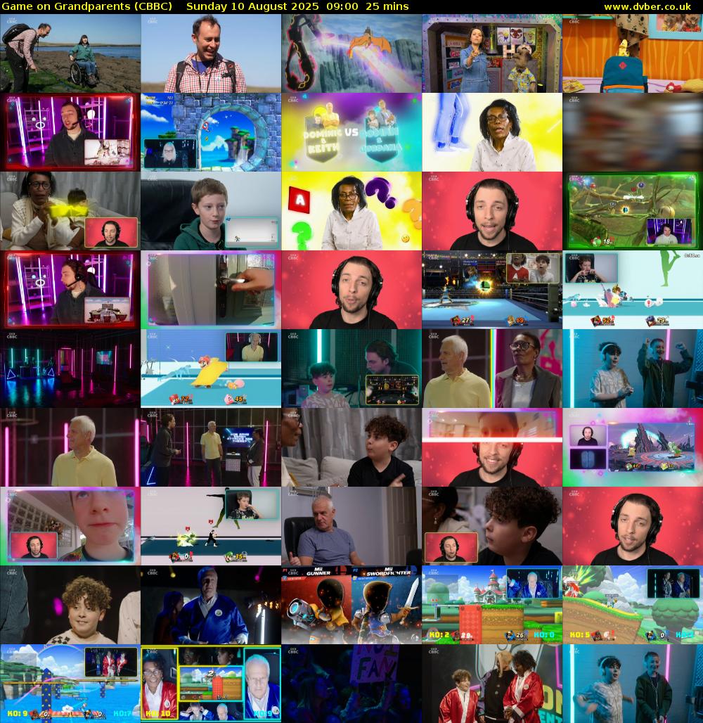 Game on Grandparents (CBBC) Sunday 10 August 2025 09:00 - 09:25
