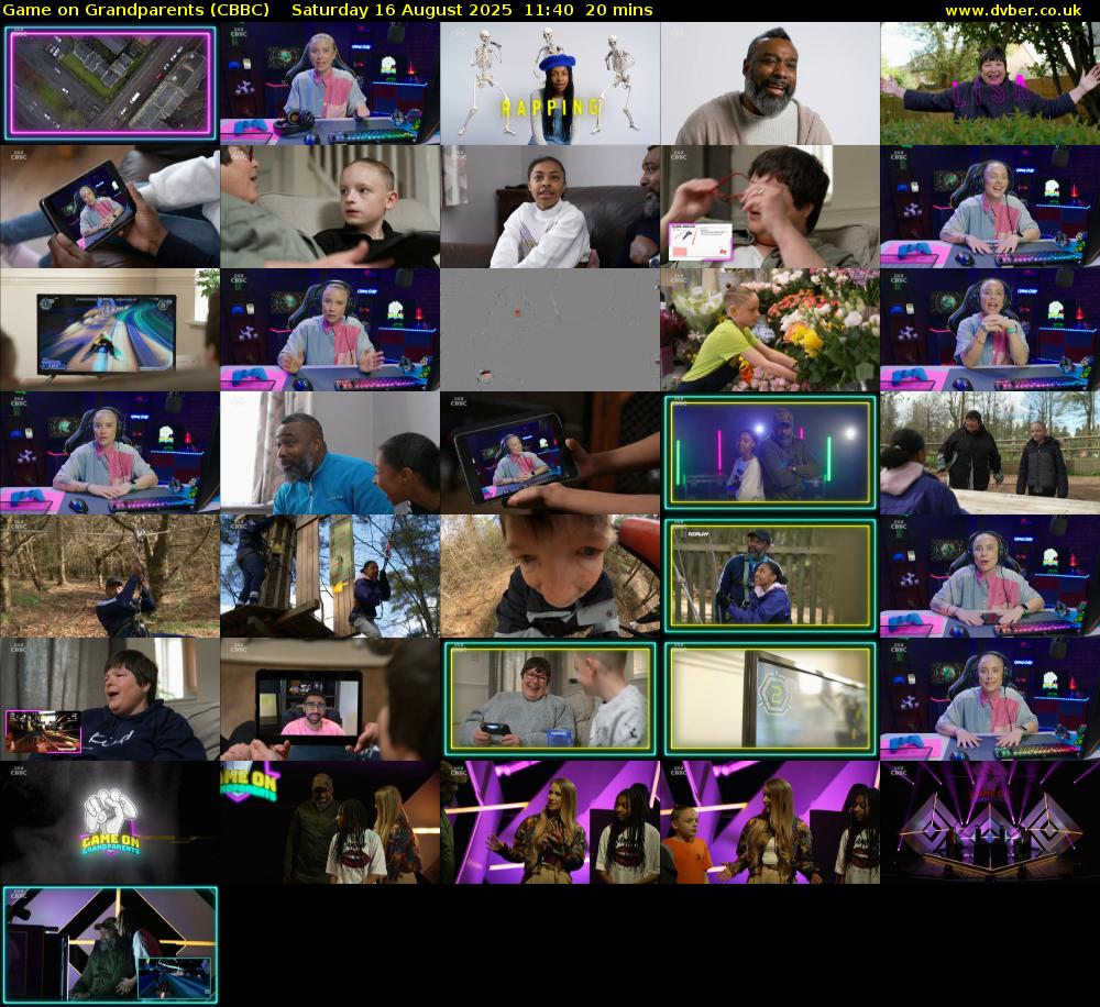 Game on Grandparents (CBBC) Saturday 16 August 2025 11:40 - 12:00