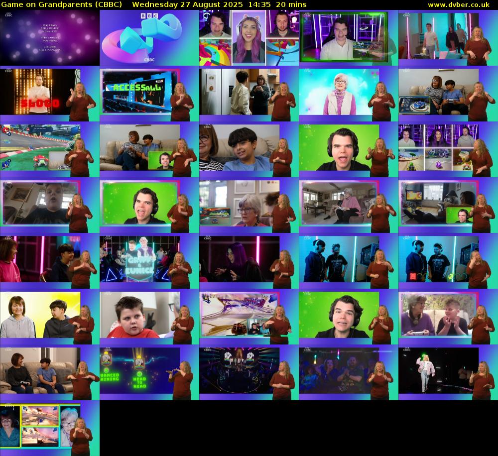 Game on Grandparents (CBBC) Wednesday 27 August 2025 14:35 - 14:55