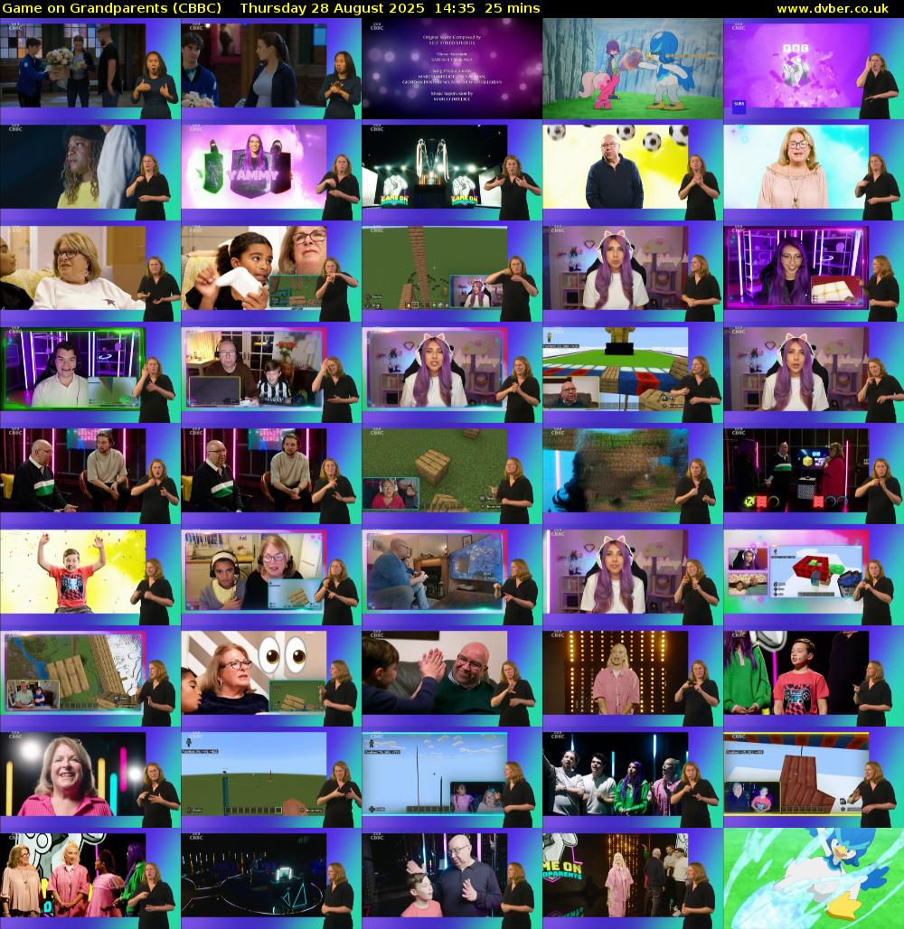 Game on Grandparents (CBBC) Thursday 28 August 2025 14:35 - 15:00